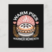 Gezellige taart illustratie: warme taarten warmere flyer (Voorkant)