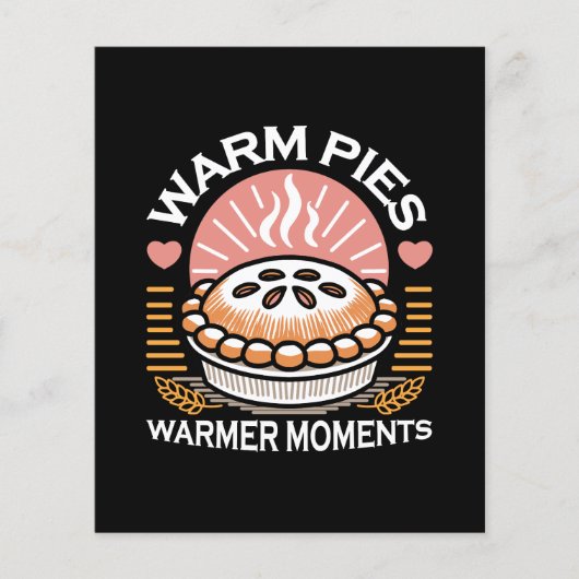 Gezellige taart illustratie: warme taarten warmere flyer (Voorkant)