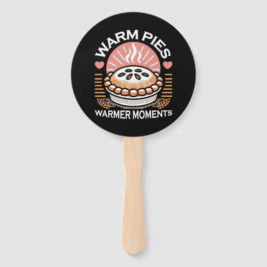 Gezellige taart illustratie: warme taarten warmere handwaaier (Achterkant)