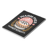 Gezellige taart illustratie: warme taarten warmere notitieblok (Linkerzijde)
