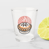 Gezellige taart illustratie: warme taarten warmere shot glas (Voorkant)