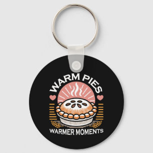 Gezellige taart illustratie: warme taarten warmere sleutelhanger