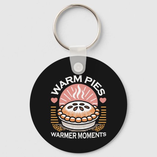 Gezellige taart illustratie: warme taarten warmere sleutelhanger (Voorkant)