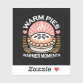 Gezellige taart illustratie: warme taarten warmere sticker (Vel)