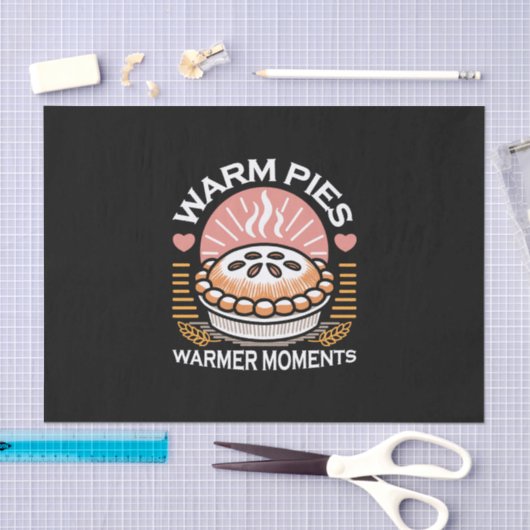 Gezellige taart illustratie: warme taarten warmere tissuepapier (Craft)