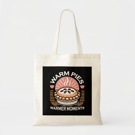 Gezellige taart illustratie: warme taarten warmere tote bag (Voorkant)