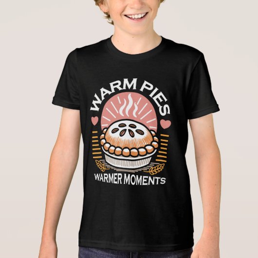 Gezellige taart illustratie: warme taarten warmere Tri-Blend shirt (Voorkant)