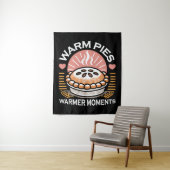 Gezellige taart illustratie: warme taarten warmere wandkleed (In situ)