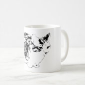 Gezellige Tabby op Winter Watch Koffiemok (Voorkant rechts)