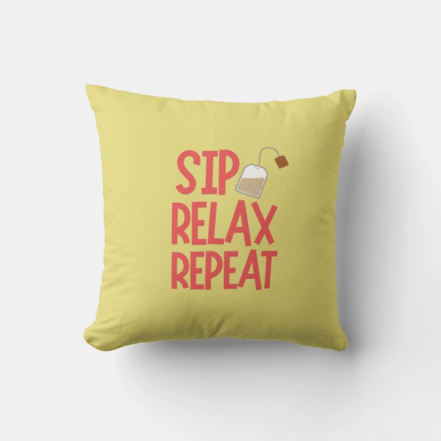 Gezellige Tea Lover's Pillow - Elegant Home Decor  Kussen (Voorkant)