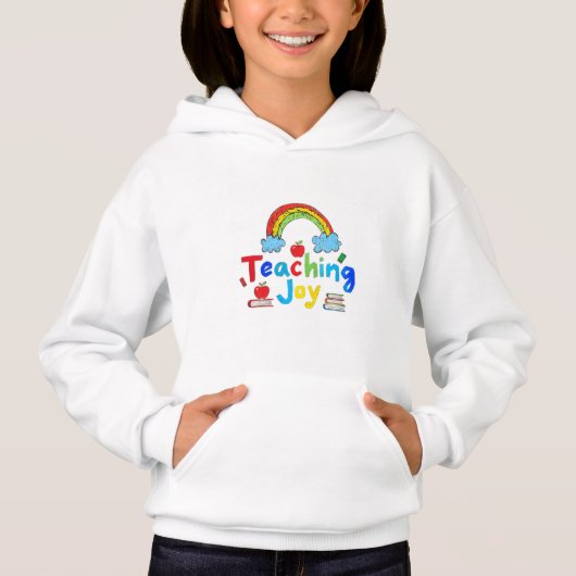 Gezellige "Teaching Joy" Hoodie - Perfect voor sch (Voorkant)