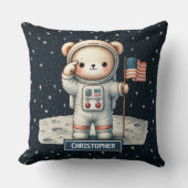 Gezellige Teddy Bear Astronaut Sierkussen Baby Boy (Voorkant)