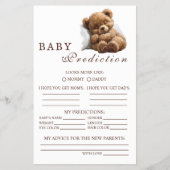 Gezellige Teddy Bear Baby shower Voorspelling Game Flyer (Voorkant)