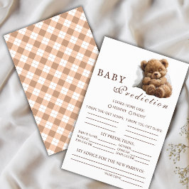 Gezellige Teddy Bear Baby shower Voorspelling Game Flyer