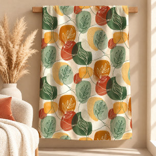 Gezellige Terracotta Stof Groen Boho Deken Design