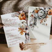 Gezellige Thanksgiving Dinner Invitation Kaart
