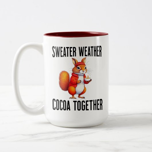 Gezellige Thanksgiving Eekhoorn Koffie Mok (Links)