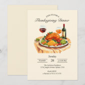 Gezellige Thanksgiving Feest Uitnodiging Kaart (Voorkant / Achterkant)