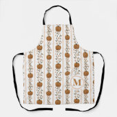 Gezellige Thanksgiving Pompoen Bloemen Schort (Voorkant)