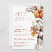 Gezellige Thanksgiving-uitnodiging - Laten we same Kaart (Voorkant)