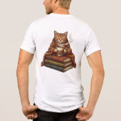 Gezellige Theetijd Kat Tri-Blend Shirt (Achterkant)