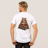 Gezellige Theetijd Kat Tri-Blend Shirt (Achterkant volledig)