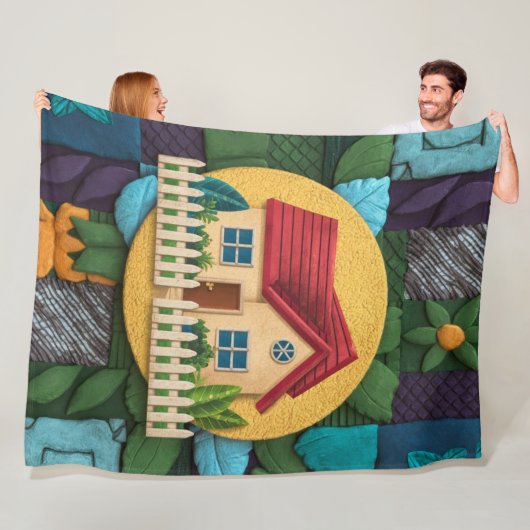 Gezellige thuishaven fleece deken (In situ)