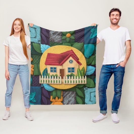 Gezellige thuishaven fleece deken (In situ)