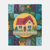 Gezellige thuishaven fleece deken (Voorkant)