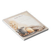 Gezellige tijd met kop koffie en kaars Notitieblok (Schuin)