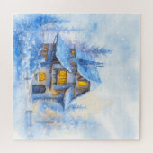 Gezellige traditionele lodge Forest Corporate Holi Legpuzzel (Horizontaal)