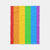 Gezellige trots: Rainbow Flag Fleece Deken (Voorkant)