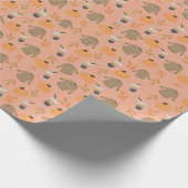 Gezellige Trui Herfst Patroon Cadeaupapier (Hoek)