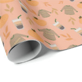 Gezellige Trui Herfst Patroon Cadeaupapier (Rol Hoek)