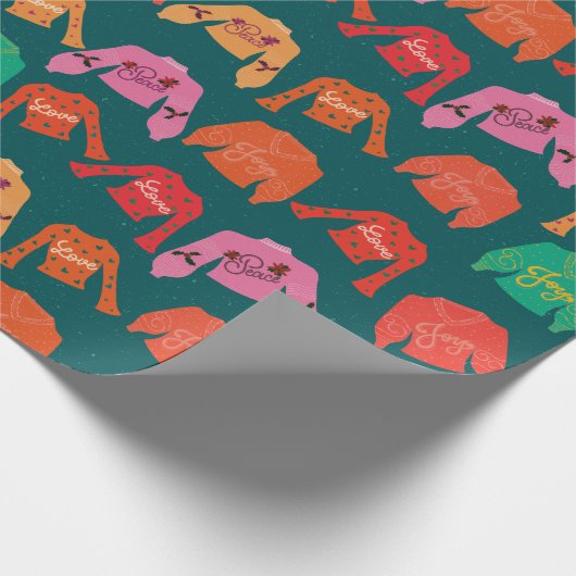 Gezellige truien kerstinpakpapier cadeaupapier (Hoek)