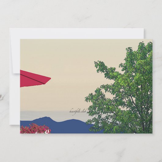 Gezellige tuin uitnodiging (Achterkant)