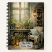 Gezellige Tuinraamhoek Notitieboek (Voorkant)