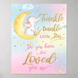 Gezellige Twinkle Twinkle Little Star kinderkamer  Poster