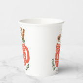 Gezellige Up warme chocolademelk Kerstmis Papieren Bekers (Links)