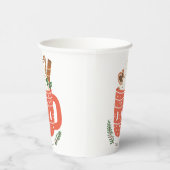 Gezellige Up warme chocolademelk Kerstmis Papieren Bekers (Rechts)