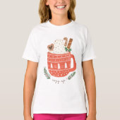 Gezellige Up warme chocolademelk Kerstmis T-shirt (Voorkant)