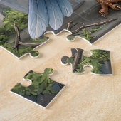 Gezellige Vader Vogel Familie Puzzel (Zijkant)