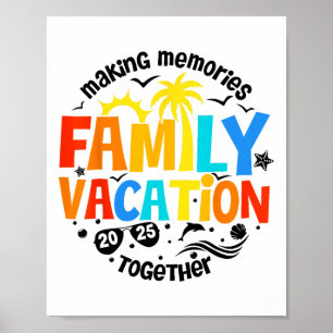 Gezellige vakantie 2025 Strand Bij elkaar passend  Poster
