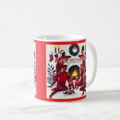 Gezellige vakantie Afro-Amerikaanse familie pyjama Koffiemok (Voorkant rechts)