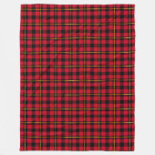 Gezellige vakantie Classic Tartan Plaid Rood Zwart Fleece Deken (Voorkant)