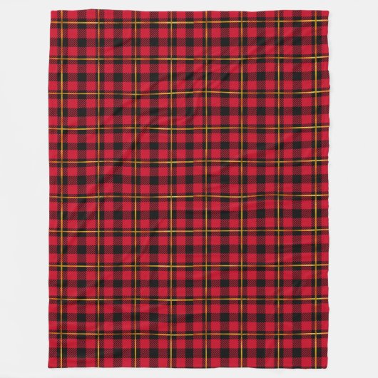 Gezellige vakantie Classic Tartan Plaid Rood Zwart Fleece Deken (Voorkant)