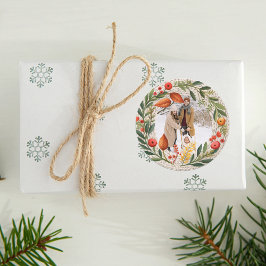 Gezellige vakantie krans foto Lijst Ronde Sticker