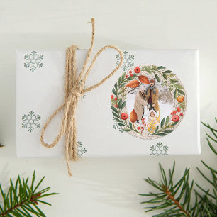 Gezellige vakantie krans foto Lijst Ronde Sticker