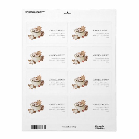 Gezellige vakantiewensen etiket (Full Sheet)