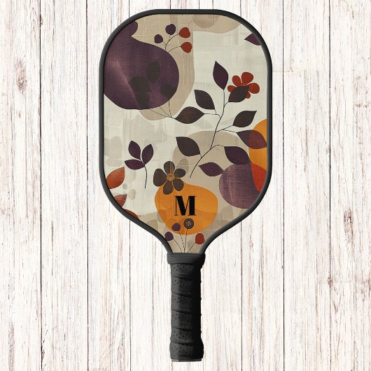 Gezellige val verlaat moderne monogram pickleball paddle